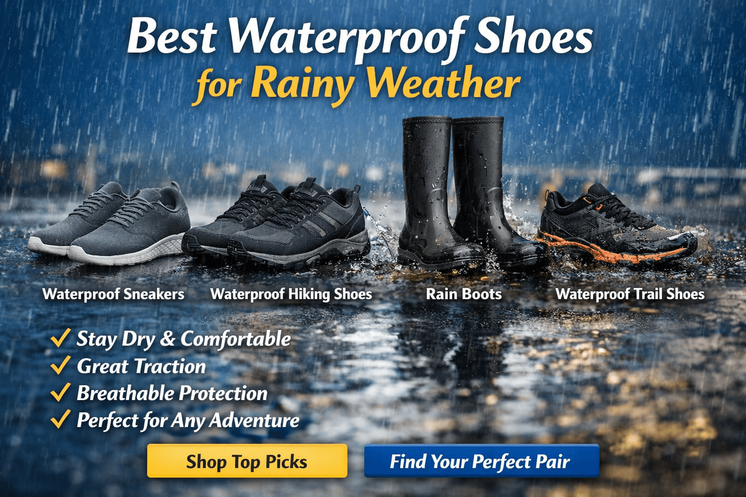 Best Waterproof Shoes for Rainy Weather: Stay Dry and Comfortable
