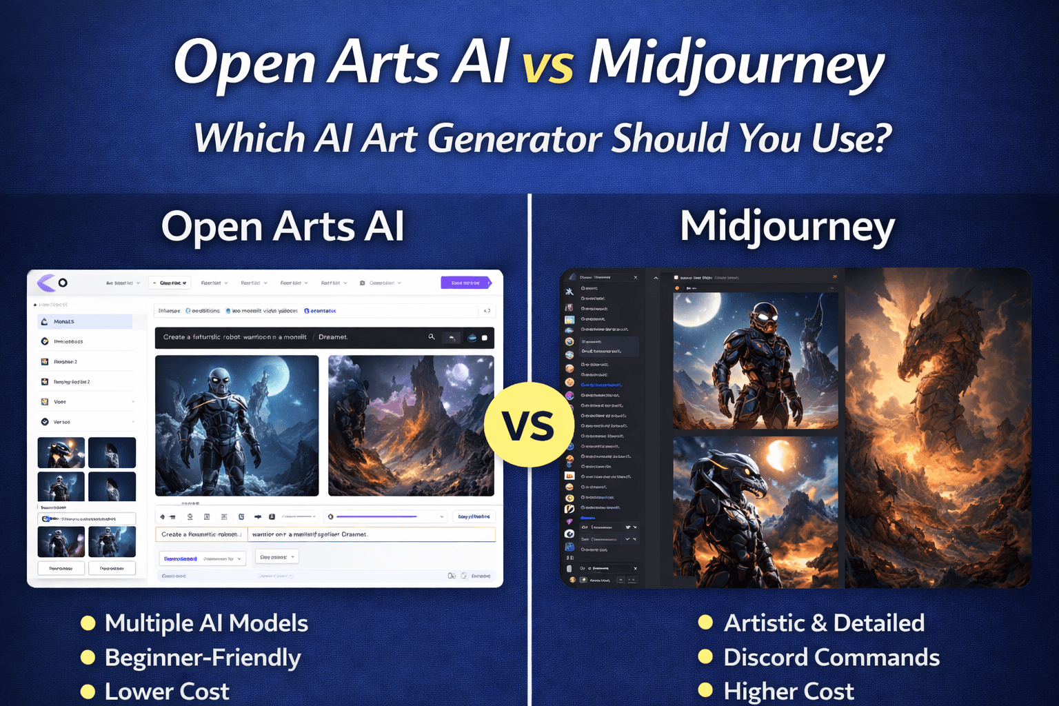 Open Arts AI vs Midjourney